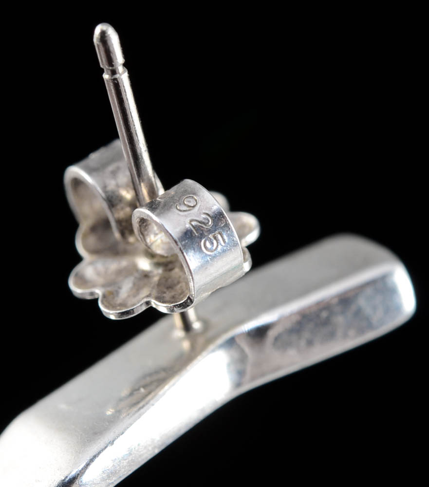 Tiffany & Co. Frank Gehry Sterling Silver "Fold" Pierced Earrings