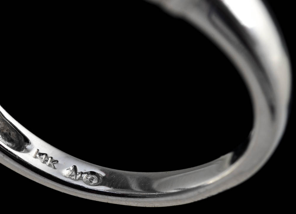 Alwand Vahan Designer 14K White Gold, Aquamarine, and Diamond Ring