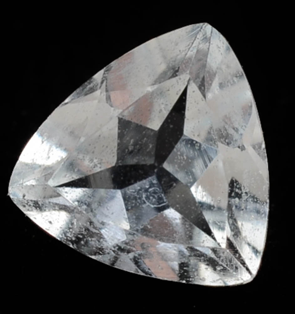 Loose 0.57 Carat Aquamarine and Loose Keshi Baroque Pearl