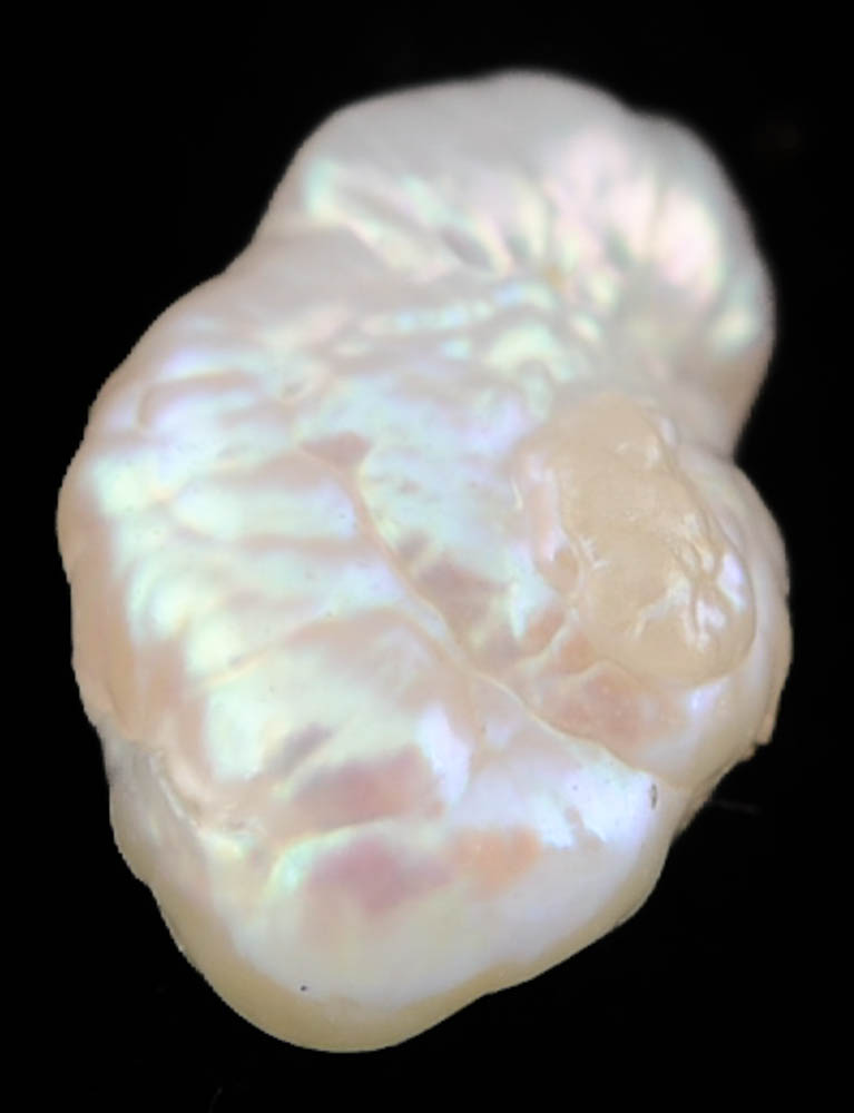 Loose 0.57 Carat Aquamarine and Loose Keshi Baroque Pearl