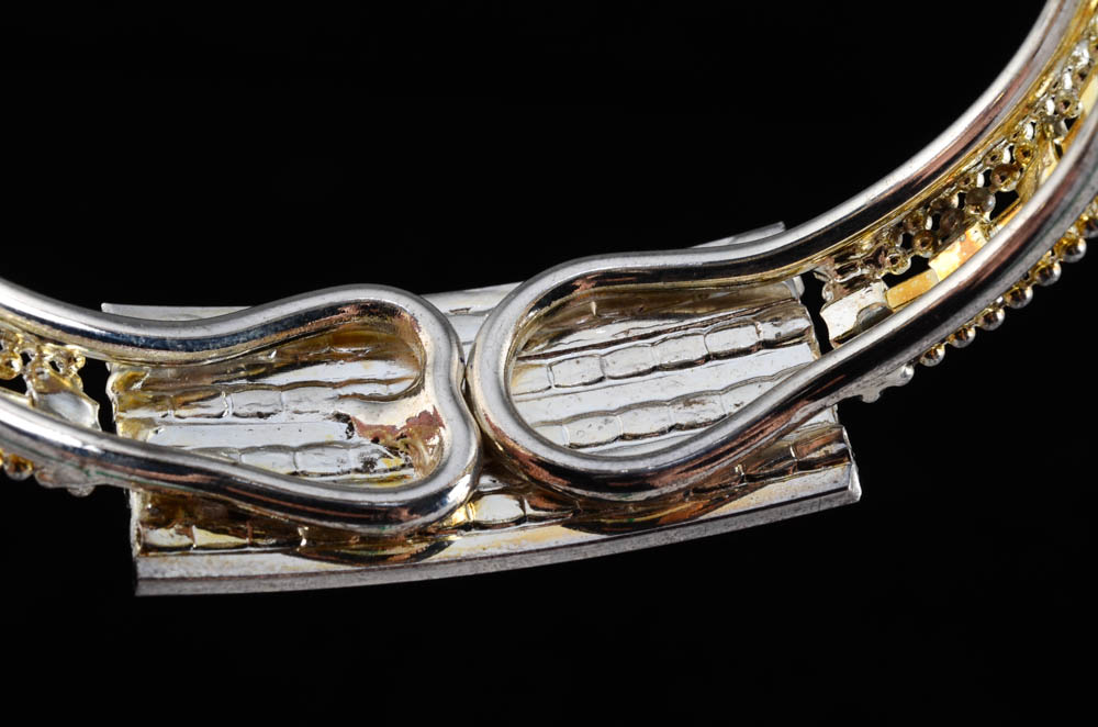 Two Pair of Cubic Zirconium Earrings and a Bracelet