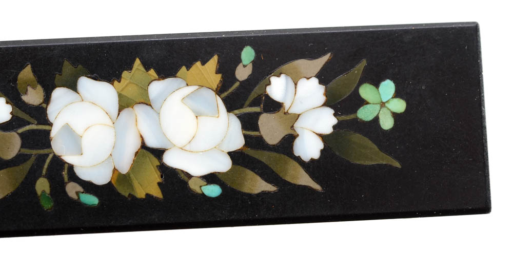 Vintage Pietra Dura Plaque Brooch