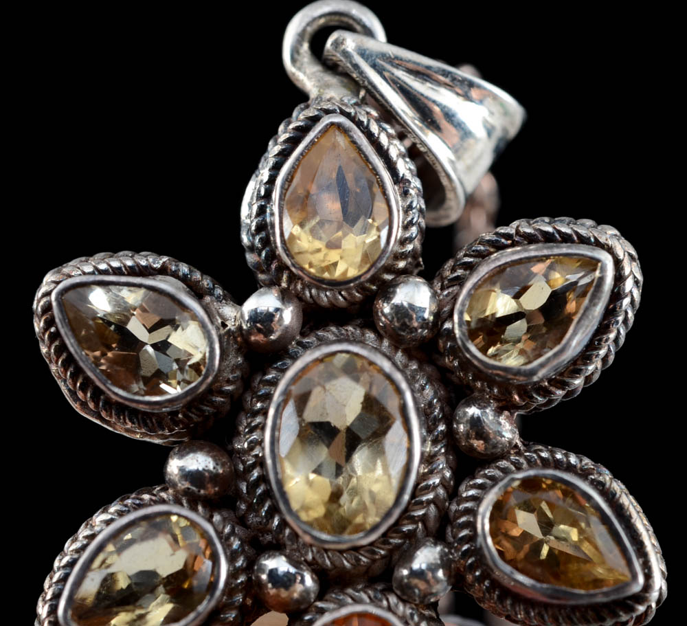 Sterling Silver Citrine Necklace