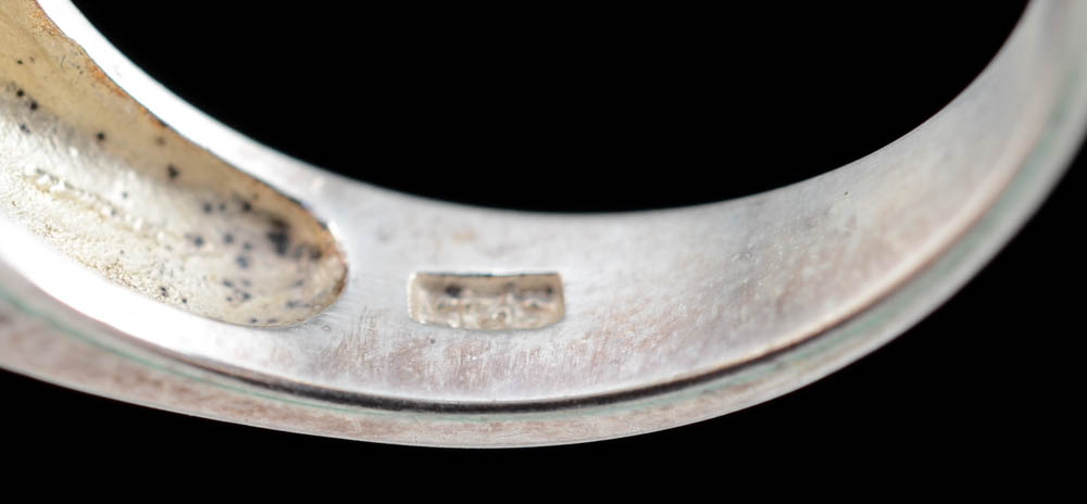 Sterling Silver Ring with Clear Stones