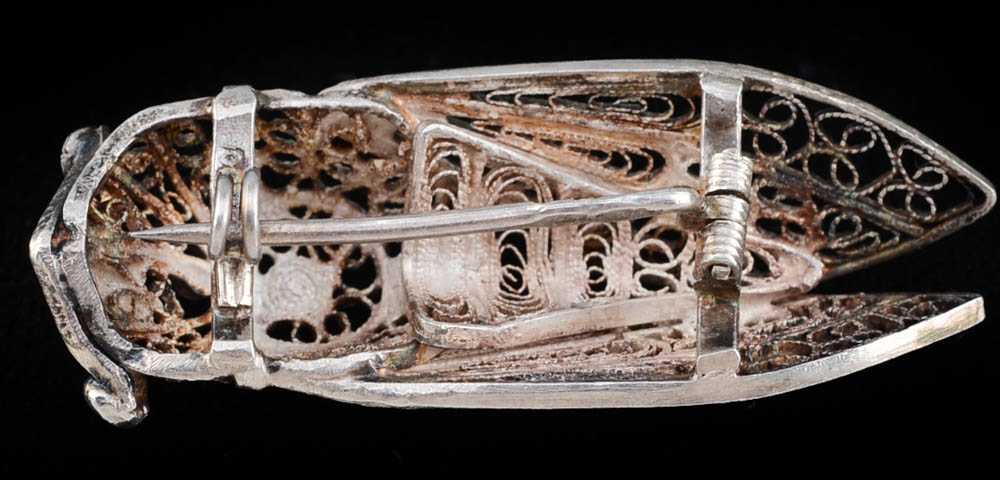 Silver Pins and Necklace