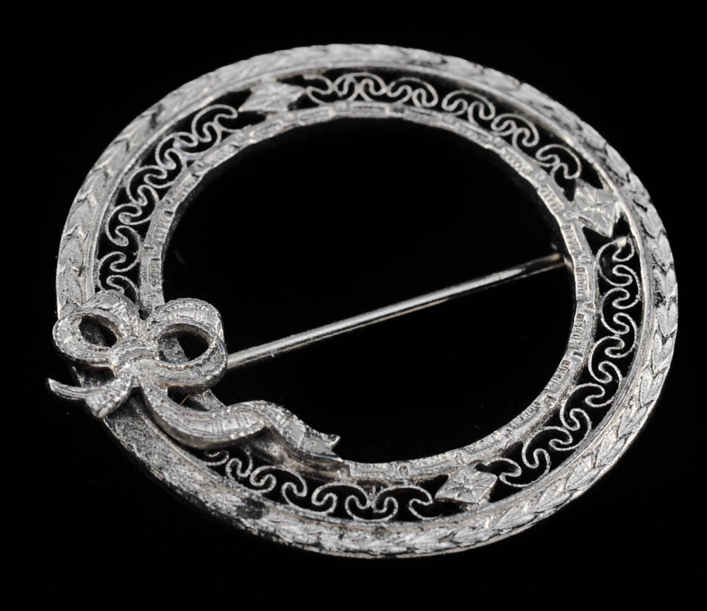 Silver Pins and Necklace