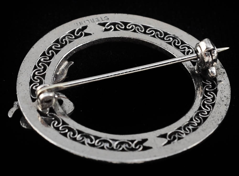 Silver Pins and Necklace