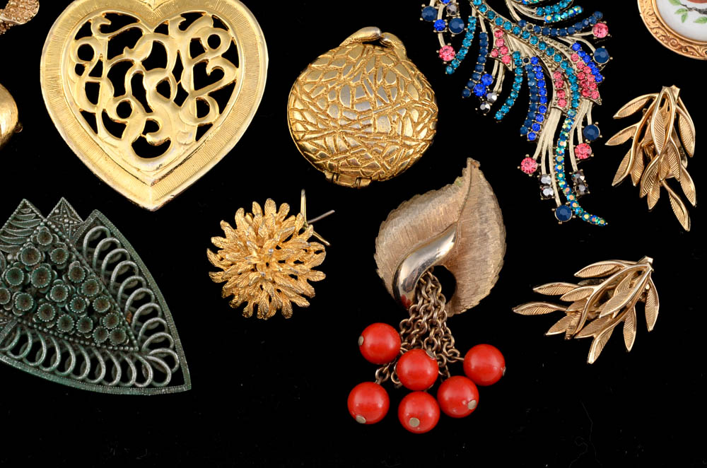Assorted Brooches and Necklaces