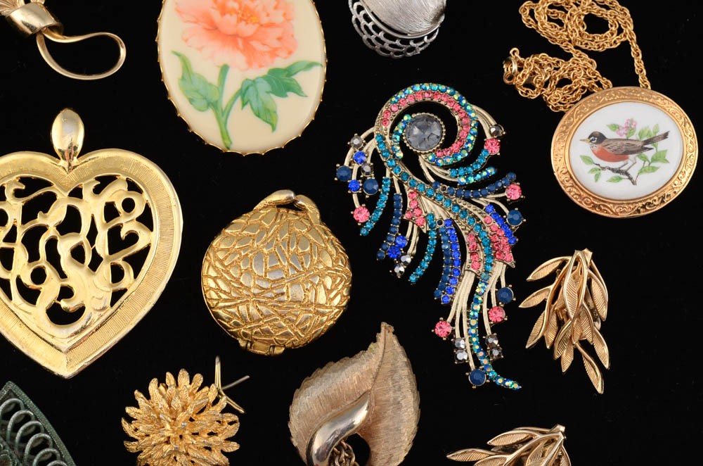 Assorted Brooches and Necklaces