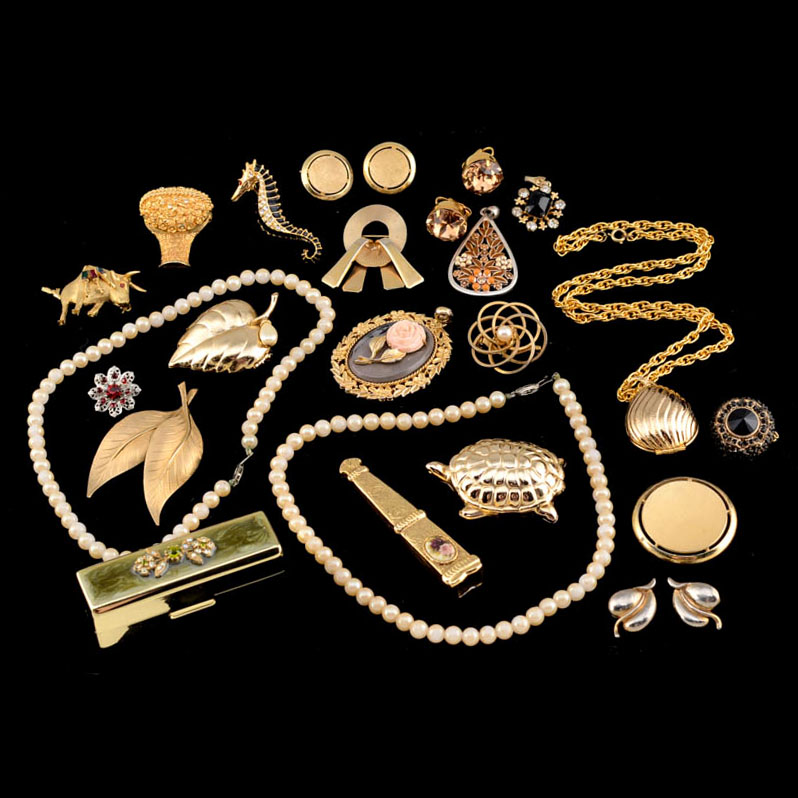 Group of Costume Jewelry and Accessories Including Avon