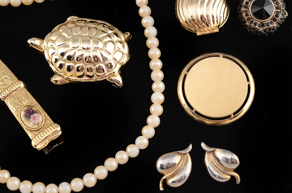 Group of Costume Jewelry and Accessories Including Avon