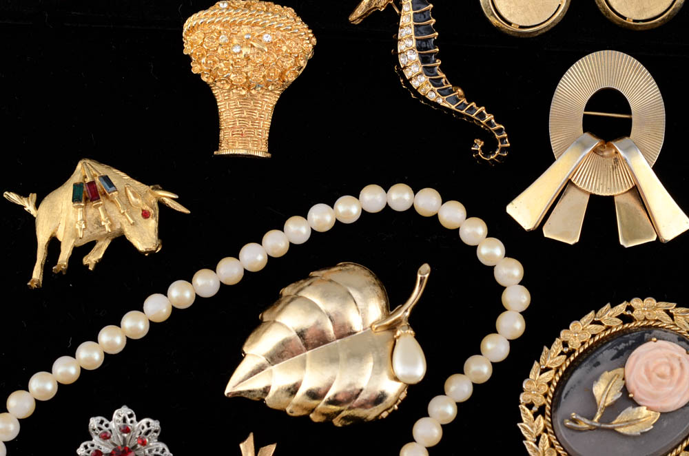 Group of Costume Jewelry and Accessories Including Avon