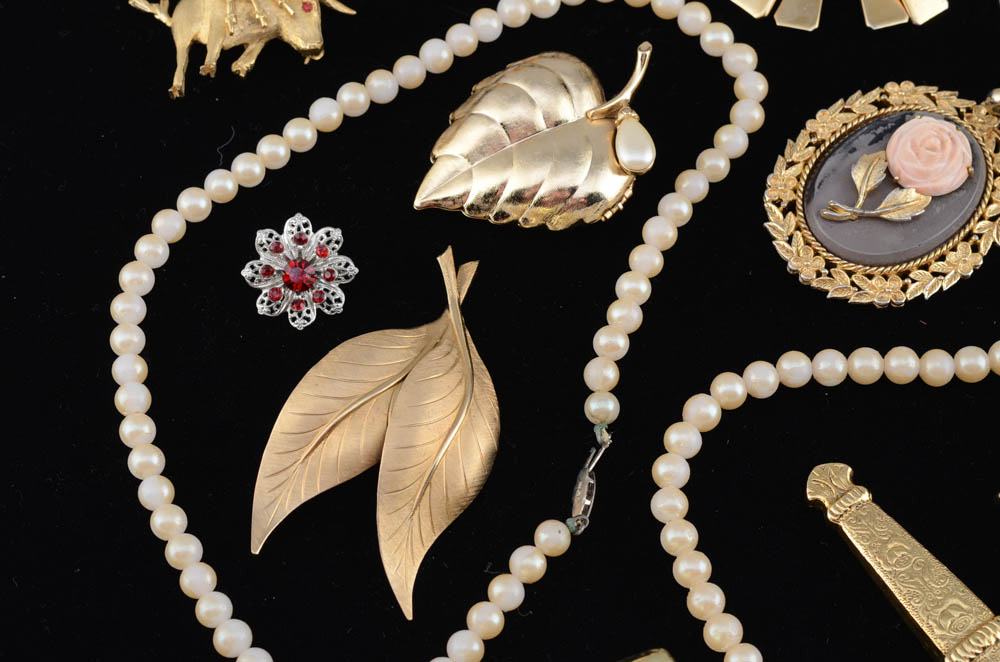 Group of Costume Jewelry and Accessories Including Avon