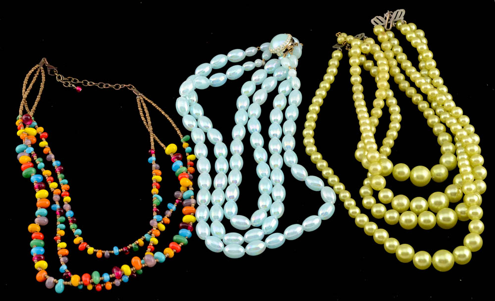 Costume Jewelry Necklaces Including Lagunitas