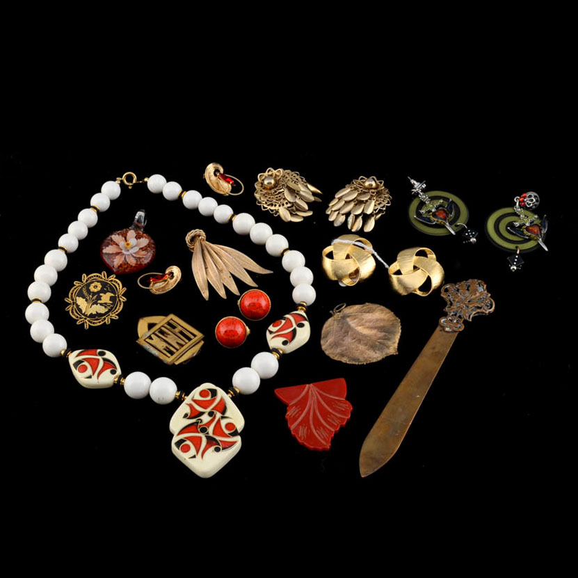 Group of Jewelry and Letter Opener