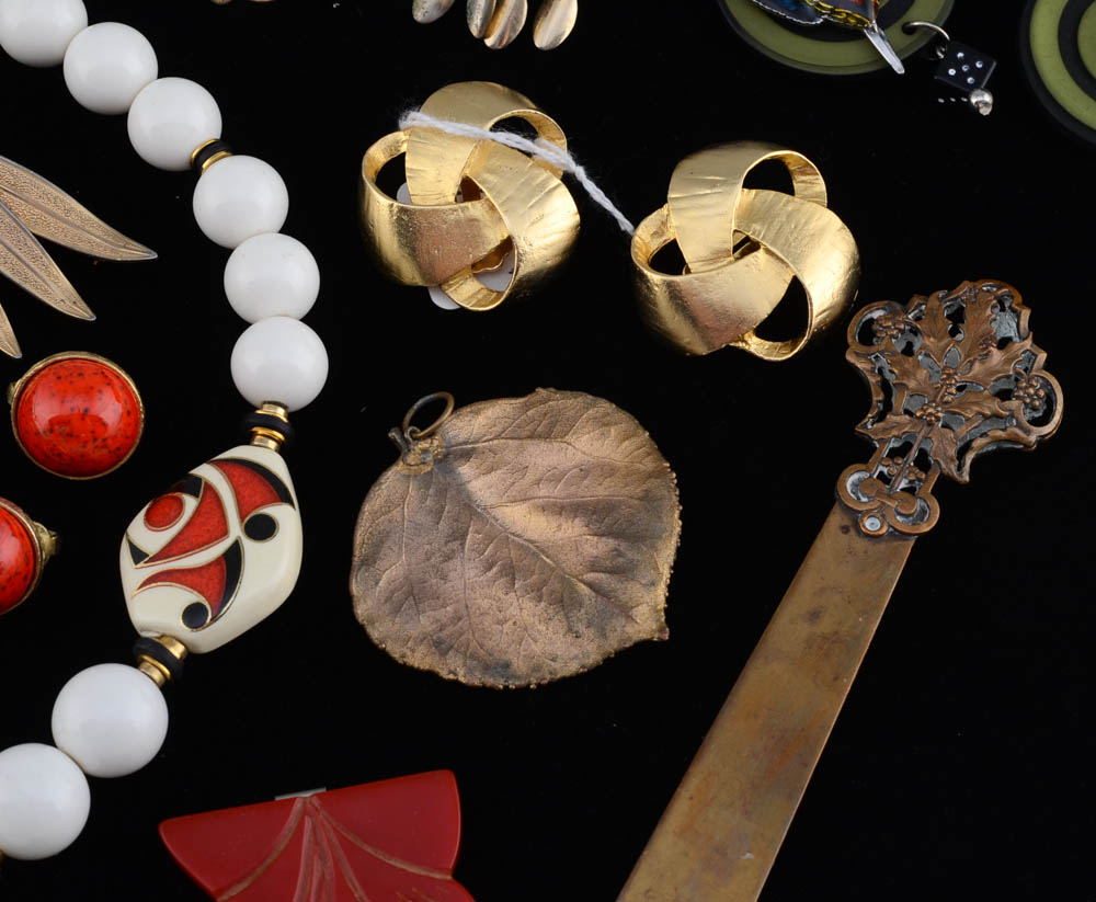 Group of Jewelry and Letter Opener