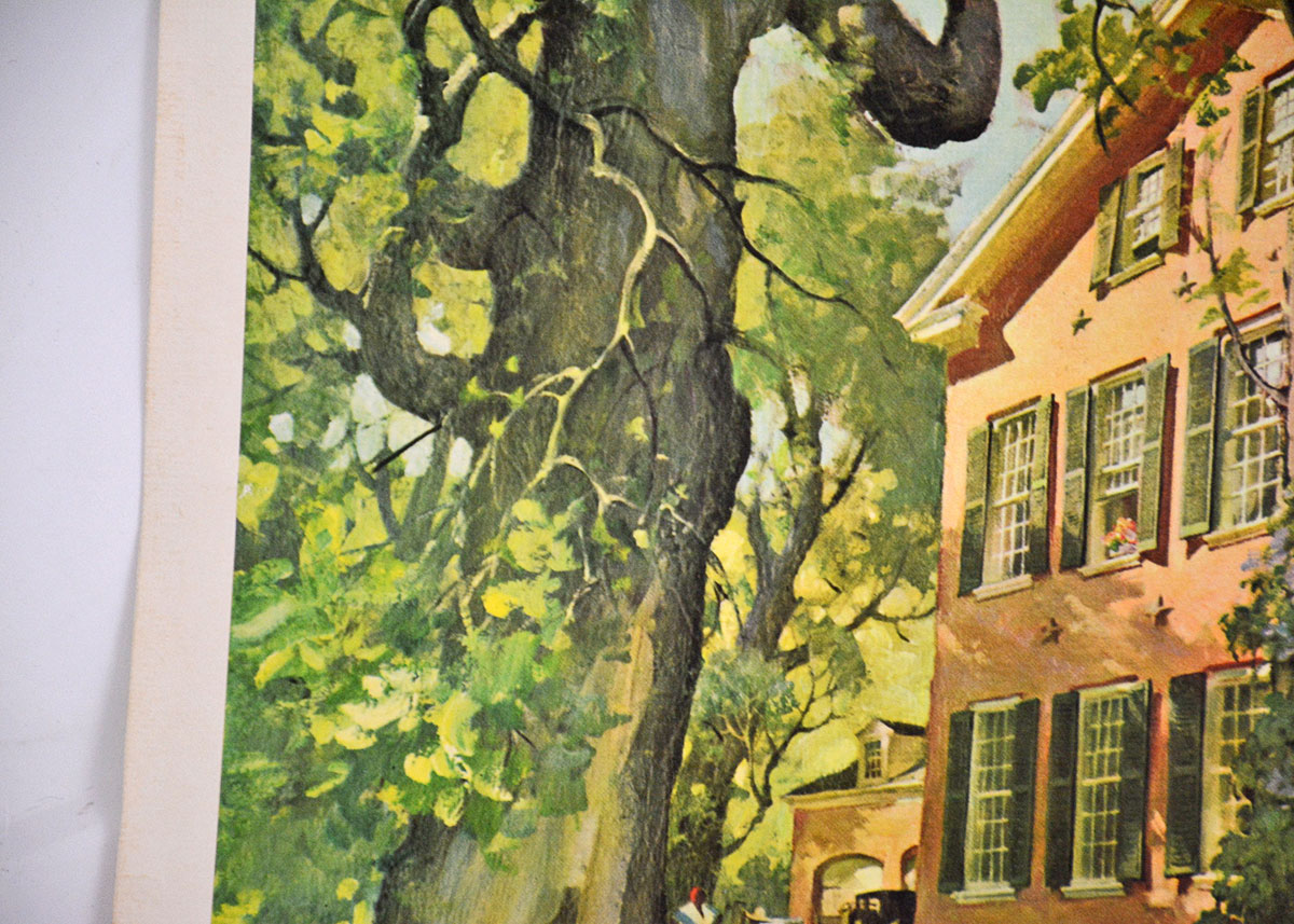 Vintage Offset Lithograph Print "My Old Kentucky Home"  By Haddon Sundblom