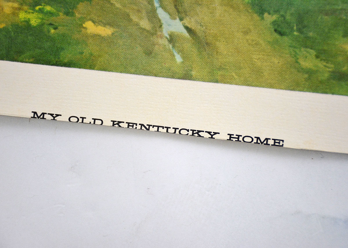 Vintage Offset Lithograph Print "My Old Kentucky Home"  By Haddon Sundblom