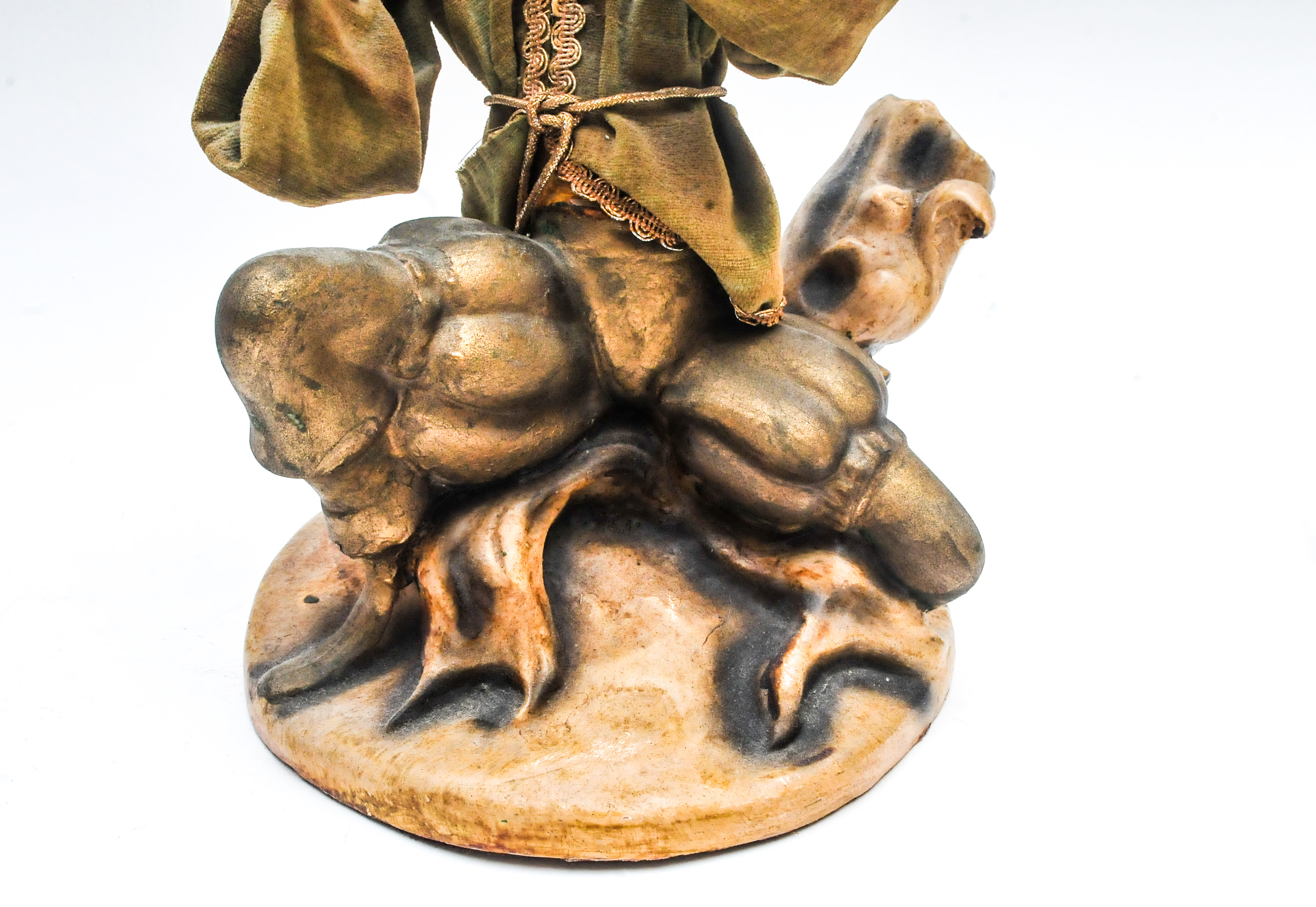 Pair of Asian Urn Vases and Copper Tree Sculpture