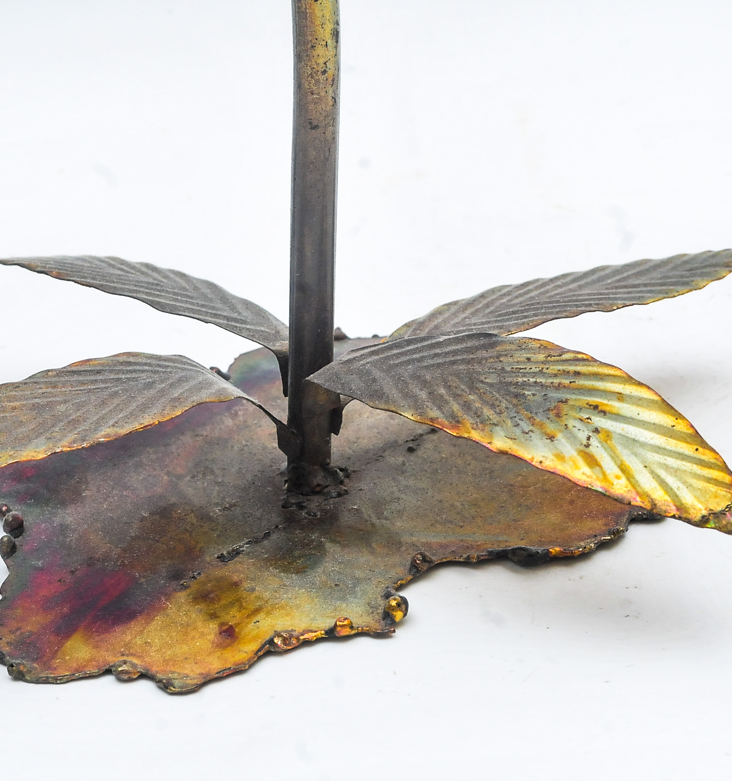 Pair of Asian Urn Vases and Copper Tree Sculpture