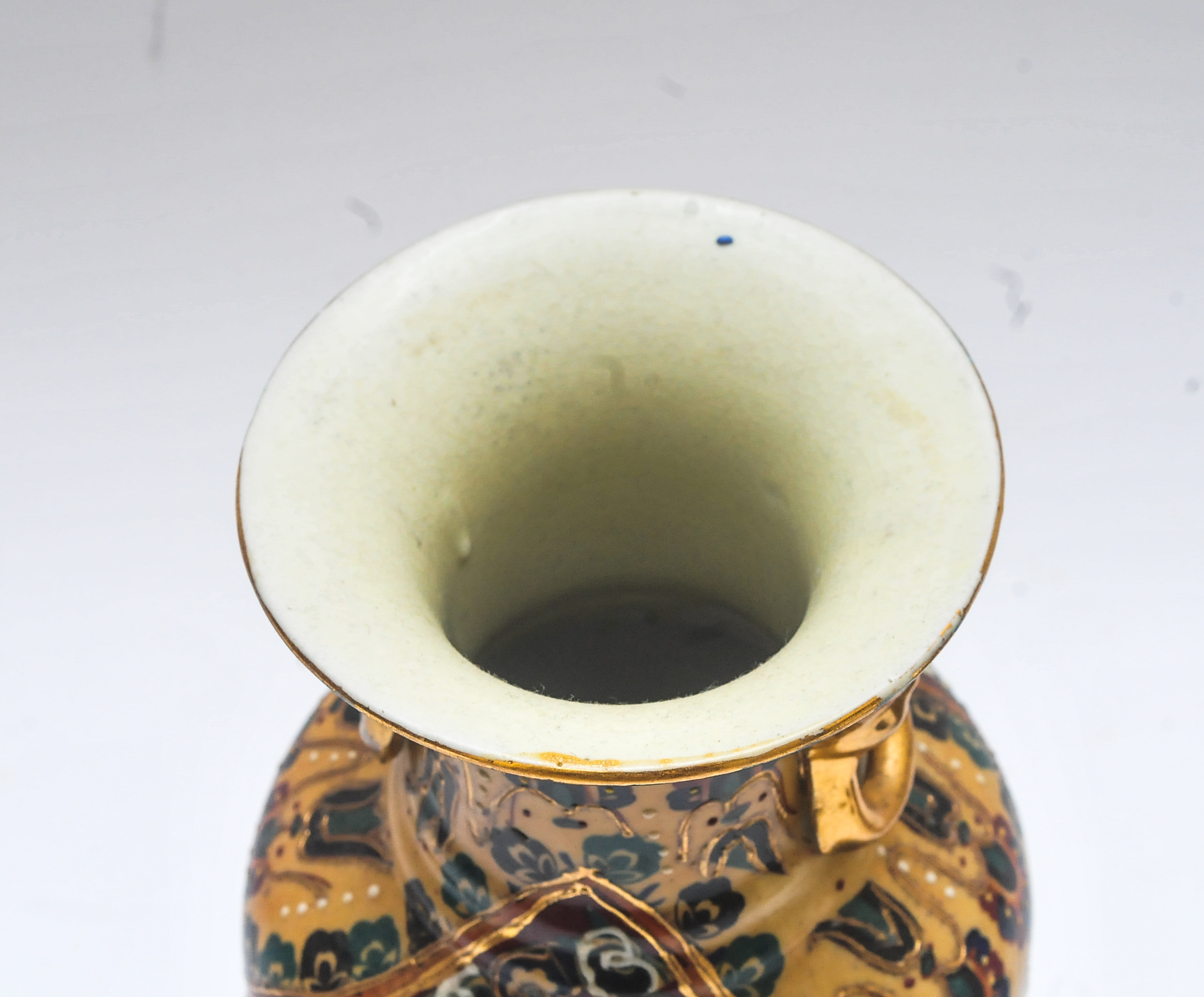 Pair of Asian Urn Vases and Copper Tree Sculpture