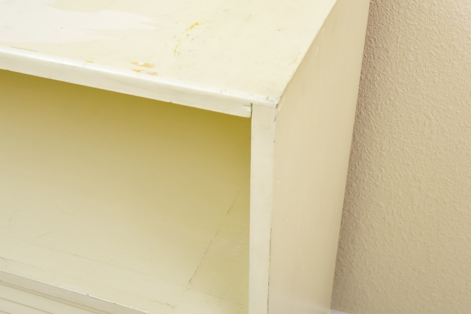 White Wooden Mid Century Cabinet