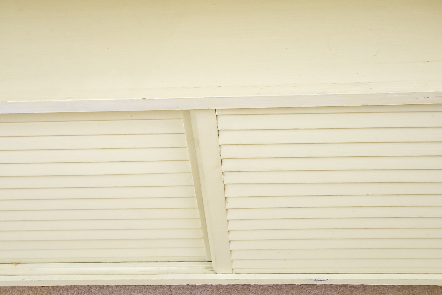 White Wooden Mid Century Cabinet