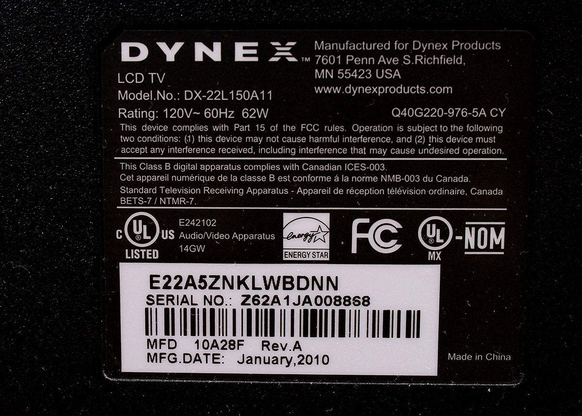 Dynex LCD 22 InchTelevision
