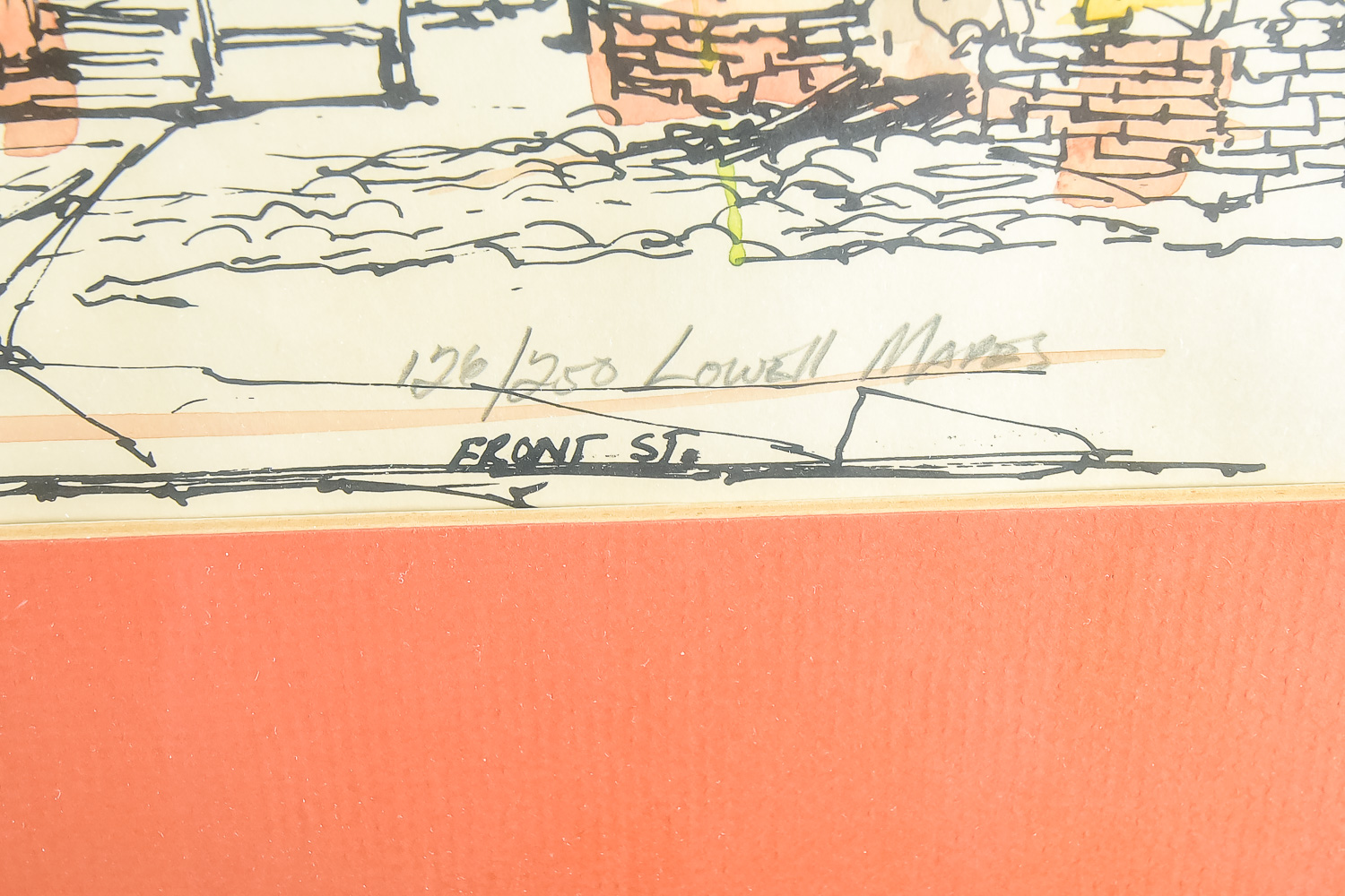 Lowell Mapes Front Street Drawing