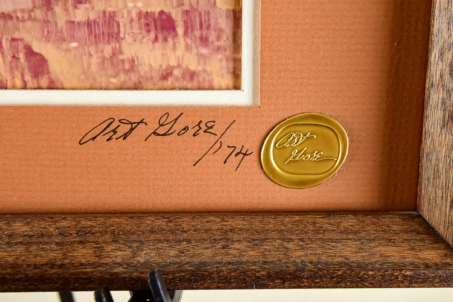 Vintage Art Gore Scenic Woodland Lake Signed Photograph