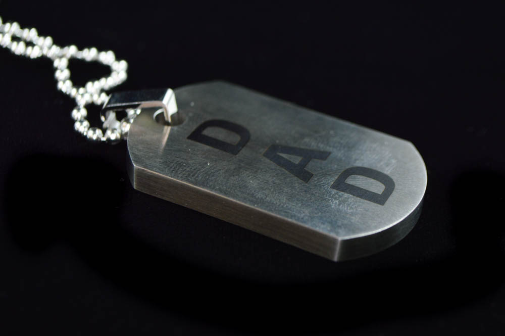 Stainless Steel "DAD" Pendant with Necklace