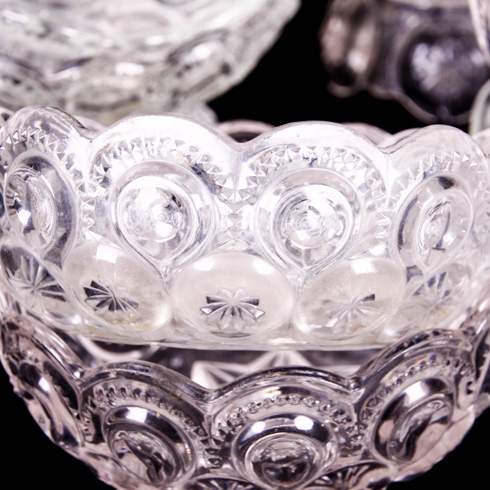 Moon and Star Clear Depression Glass