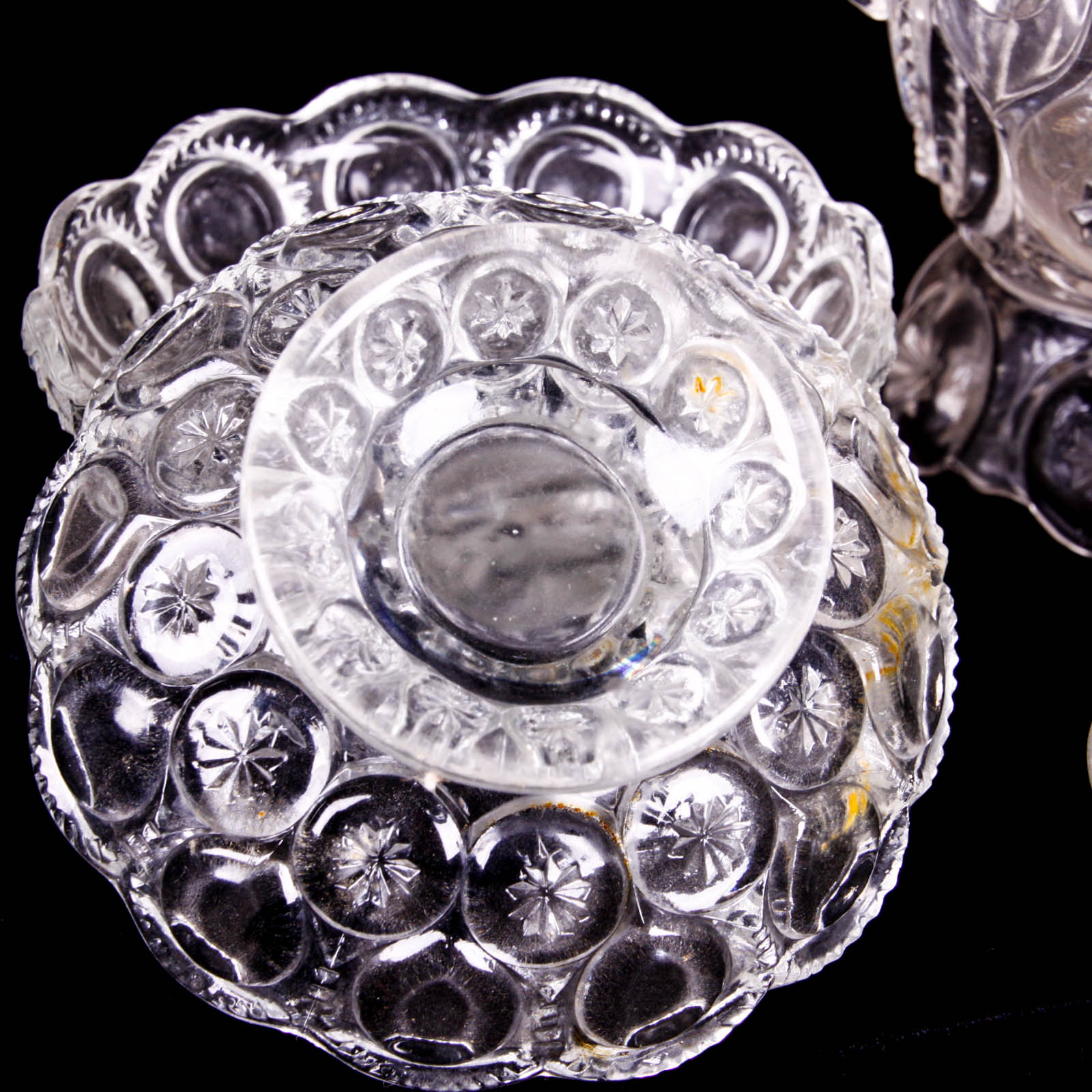 Moon and Star Clear Depression Glass