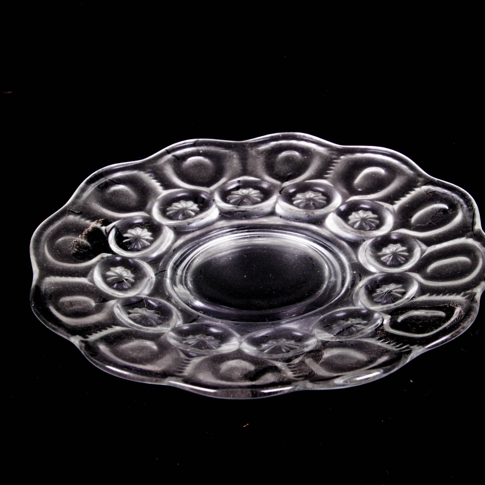 Moon and Star Clear Depression Glass