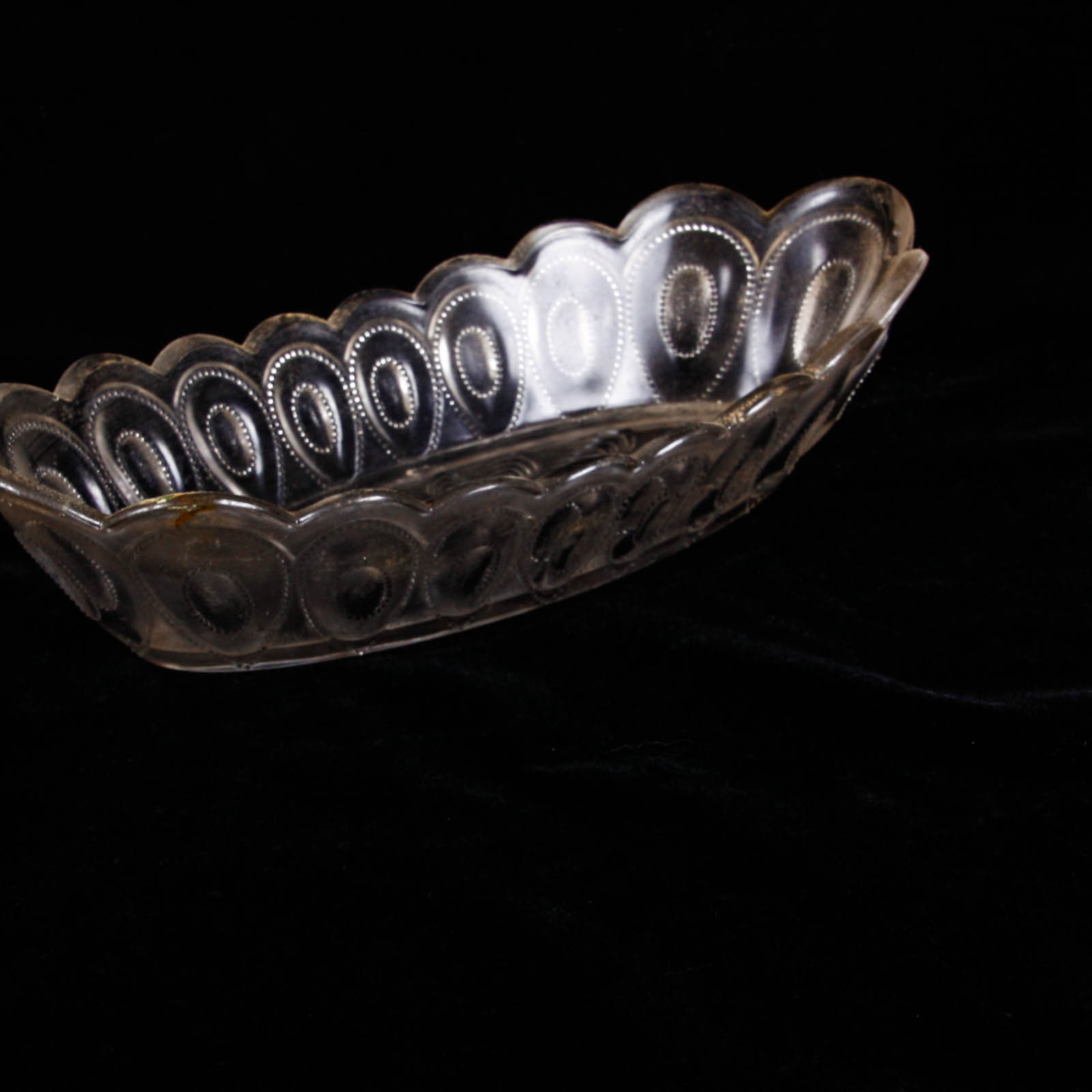 Trio of Clear Pressed Depression Glass