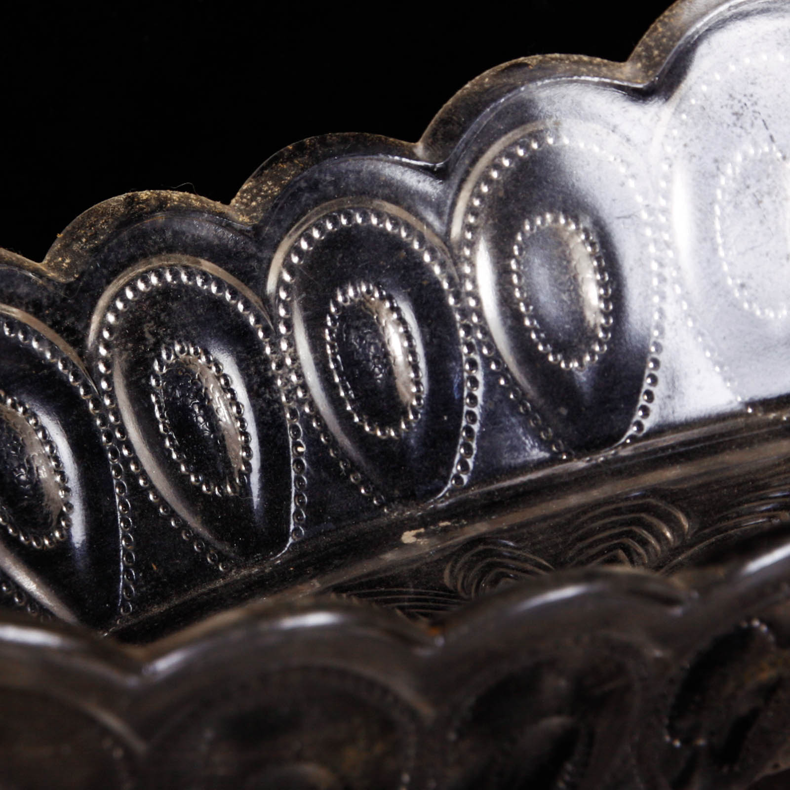 Trio of Clear Pressed Depression Glass