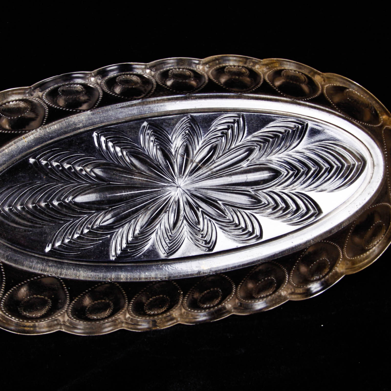 Trio of Clear Pressed Depression Glass