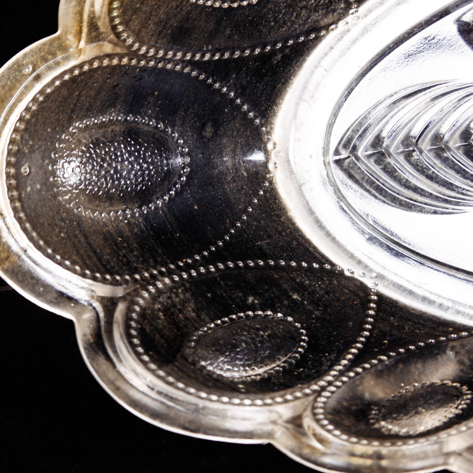 Trio of Clear Pressed Depression Glass