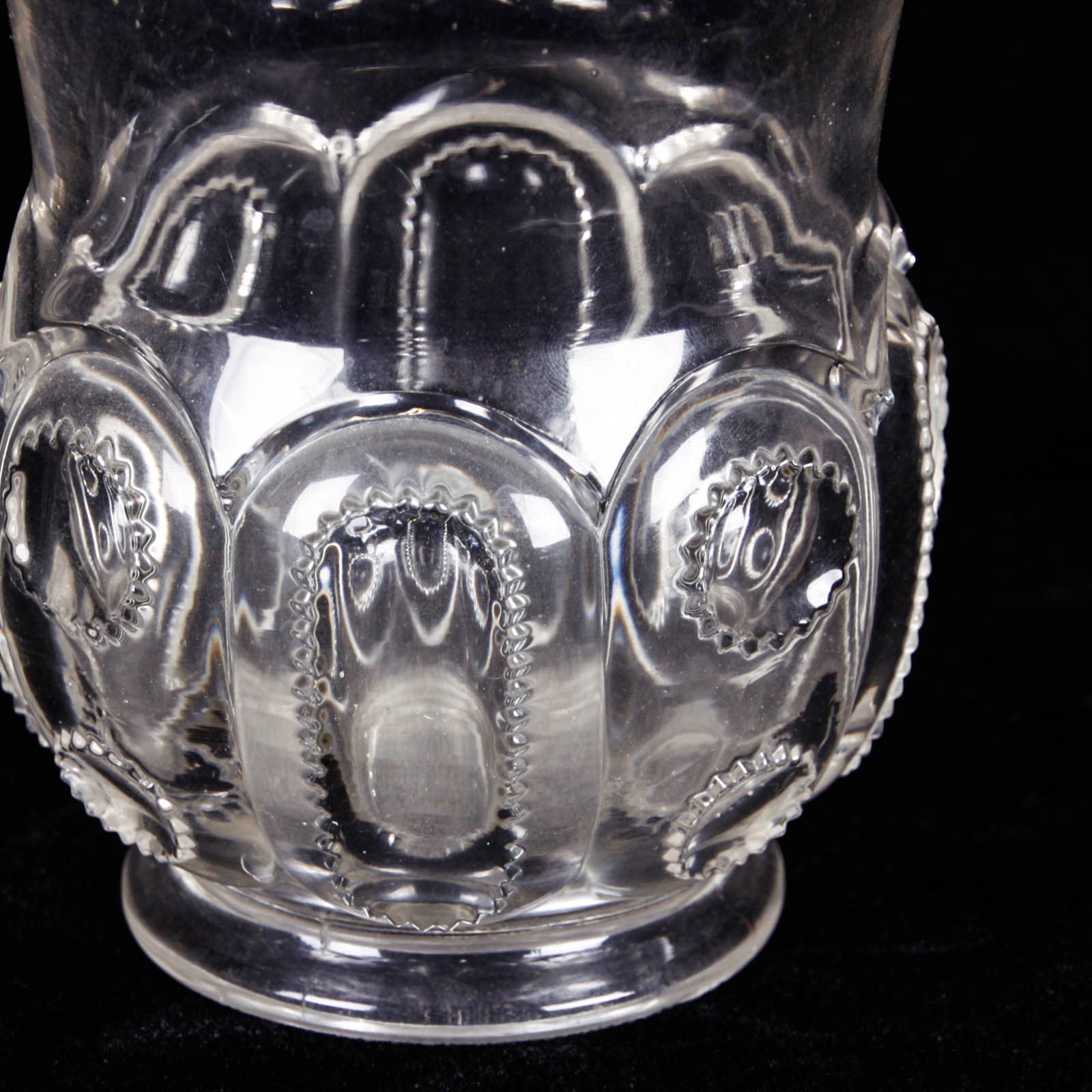 Trio of Clear Pressed Depression Glass