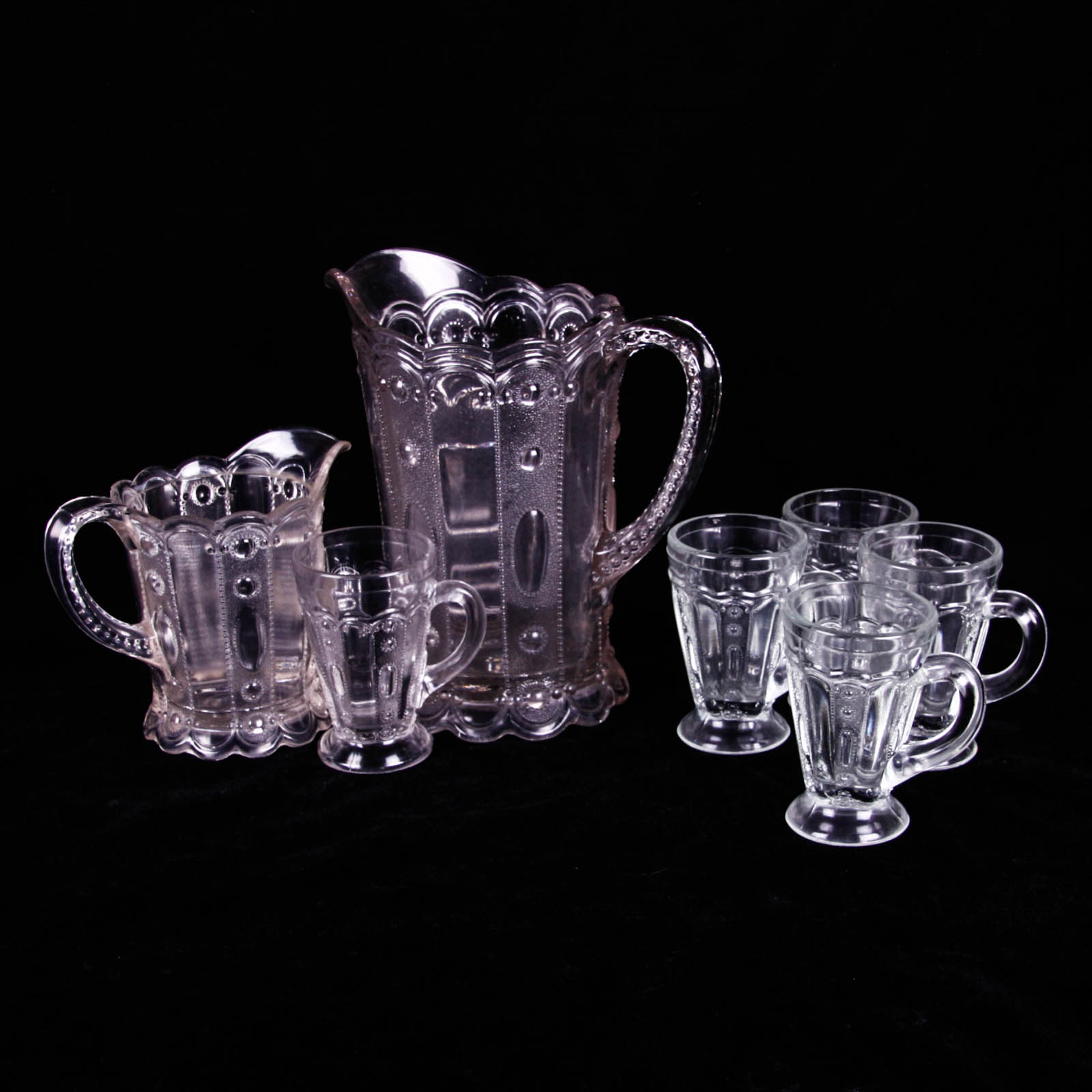 Kansas Jewel with Dewdrop Clear Depression Glass
