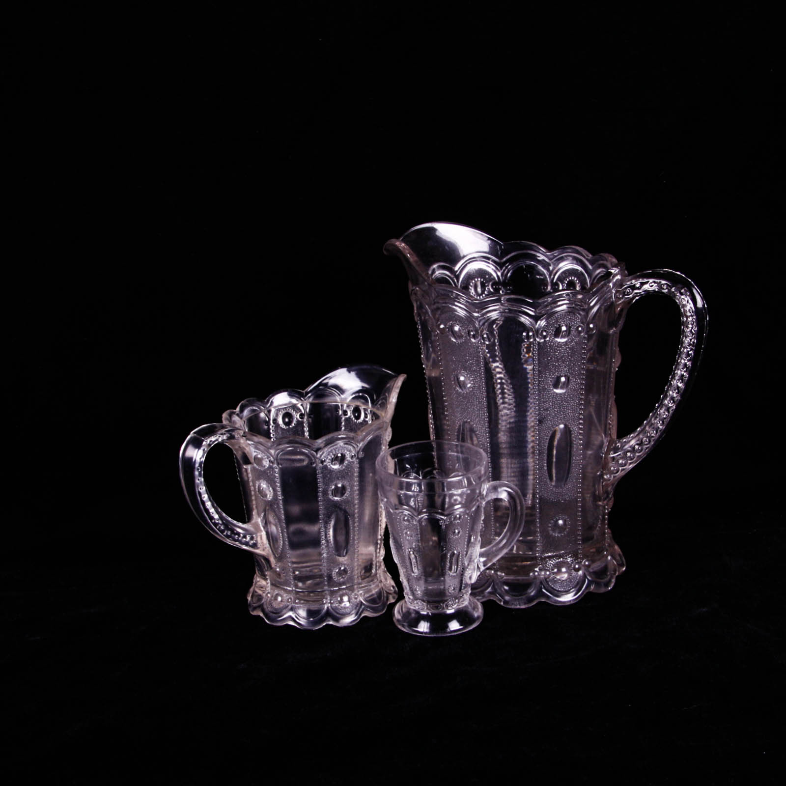 Kansas Jewel with Dewdrop Clear Depression Glass