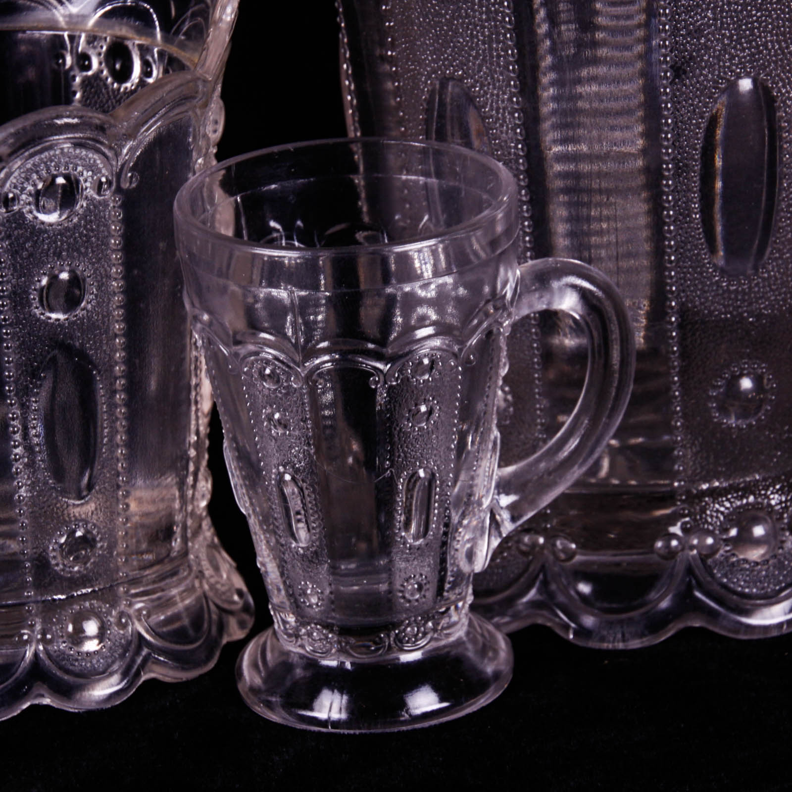 Kansas Jewel with Dewdrop Clear Depression Glass