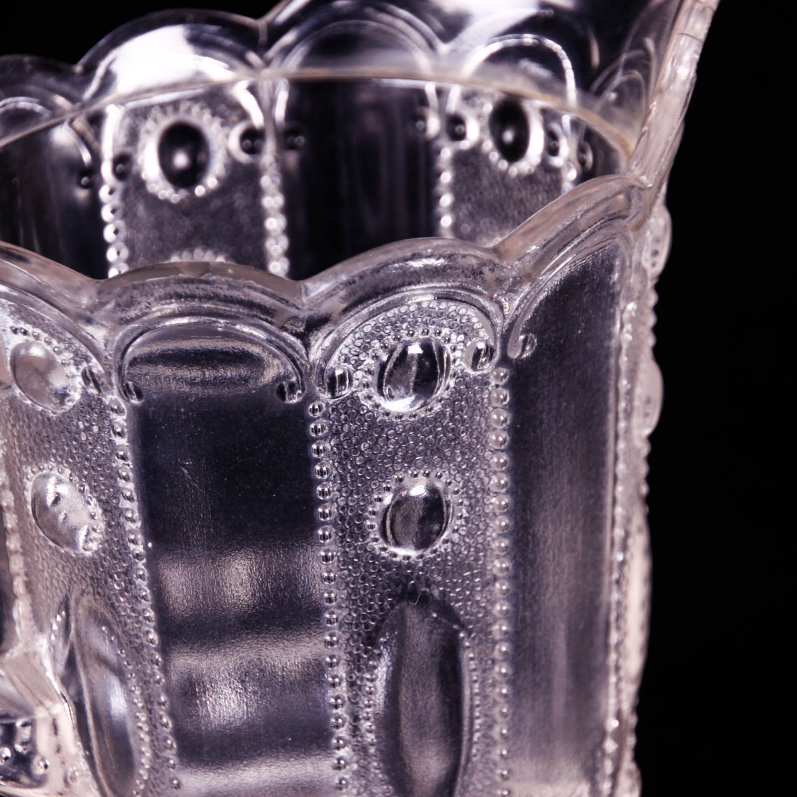 Kansas Jewel with Dewdrop Clear Depression Glass