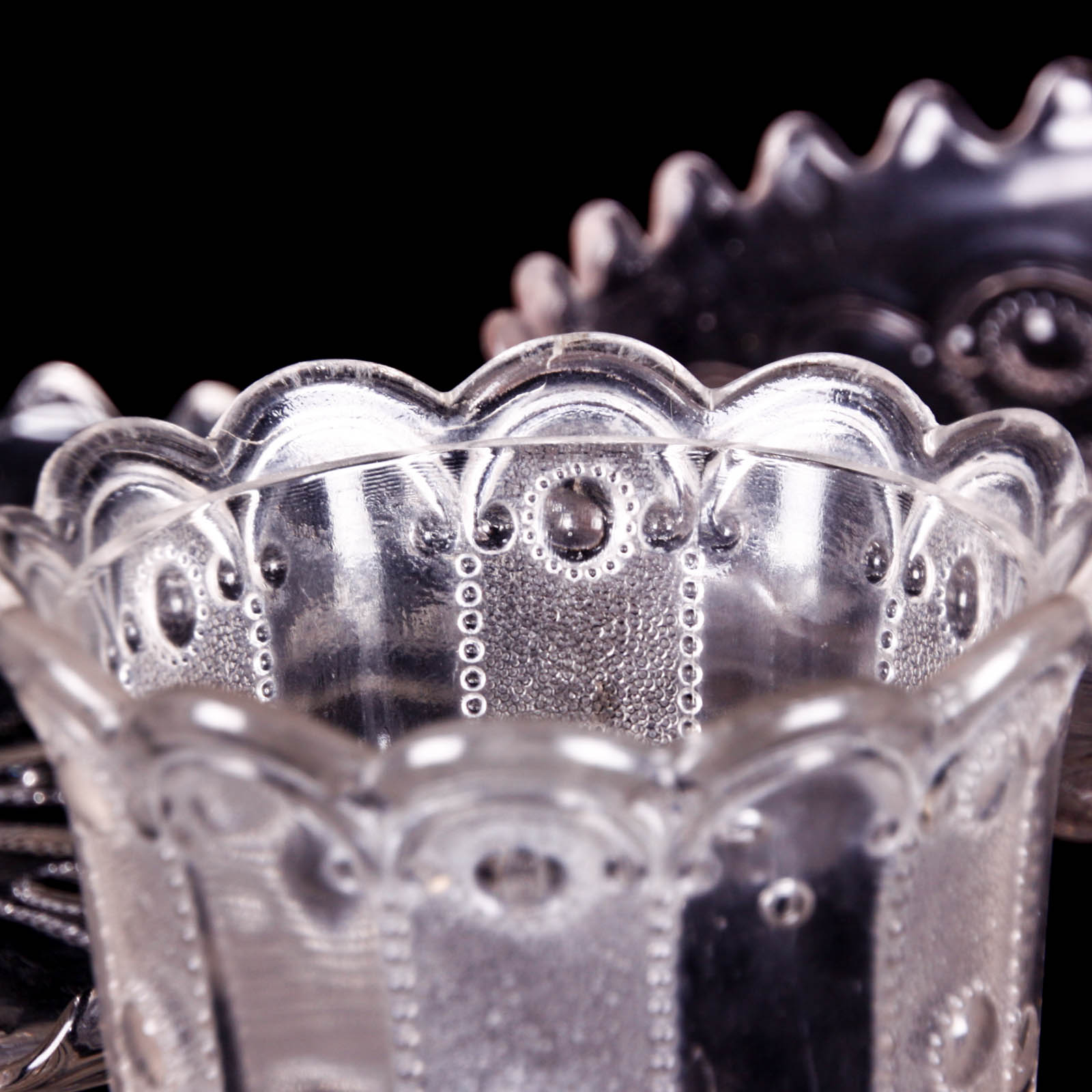 Kansas Jewel with Dewdrop Clear Depression Glass