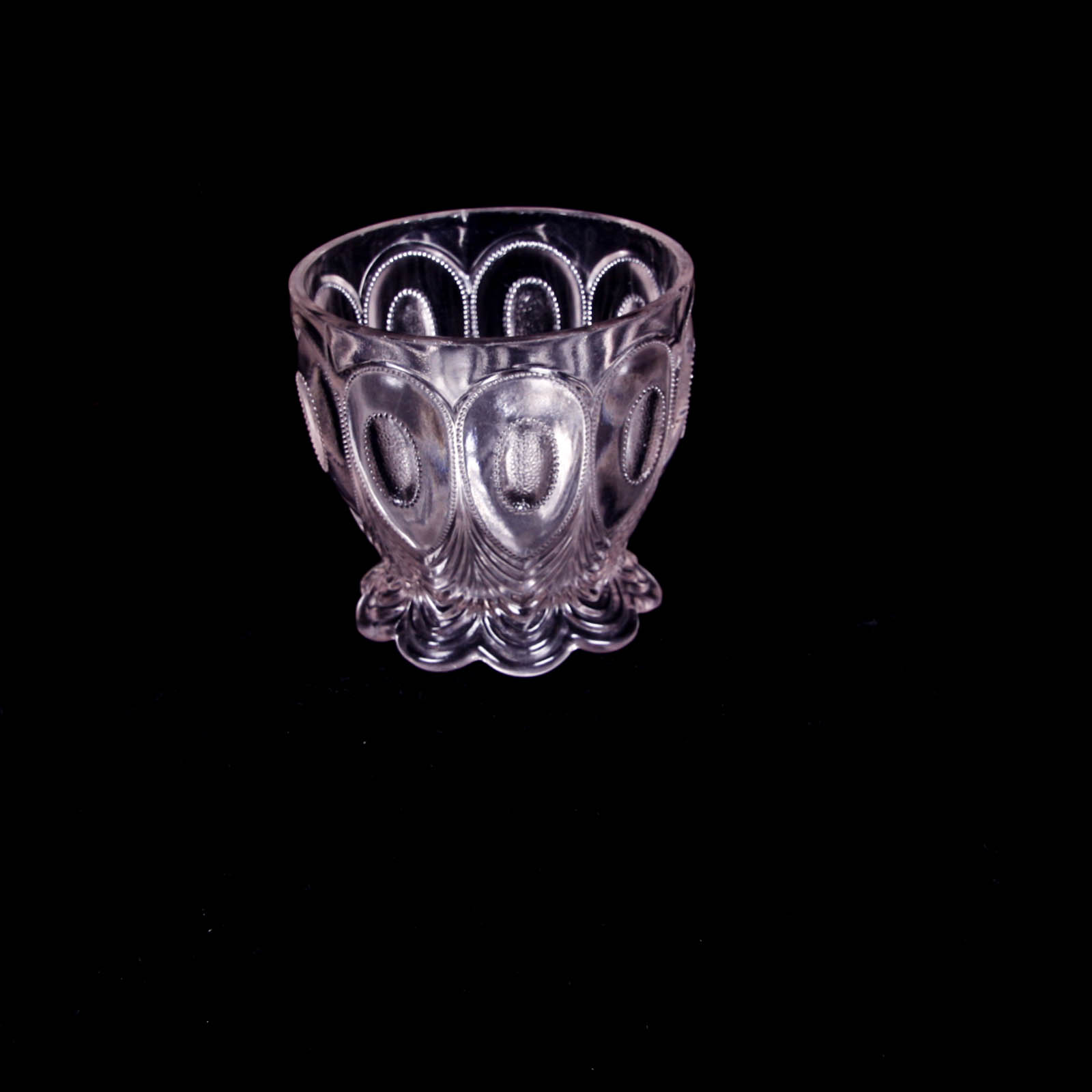 Peacock Feather Clear Depression Glass