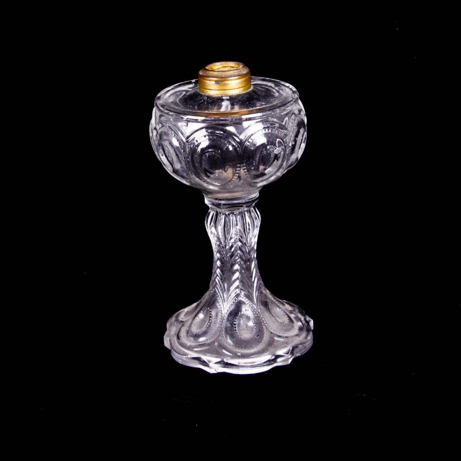 Peacock Feather Clear Depression Glass