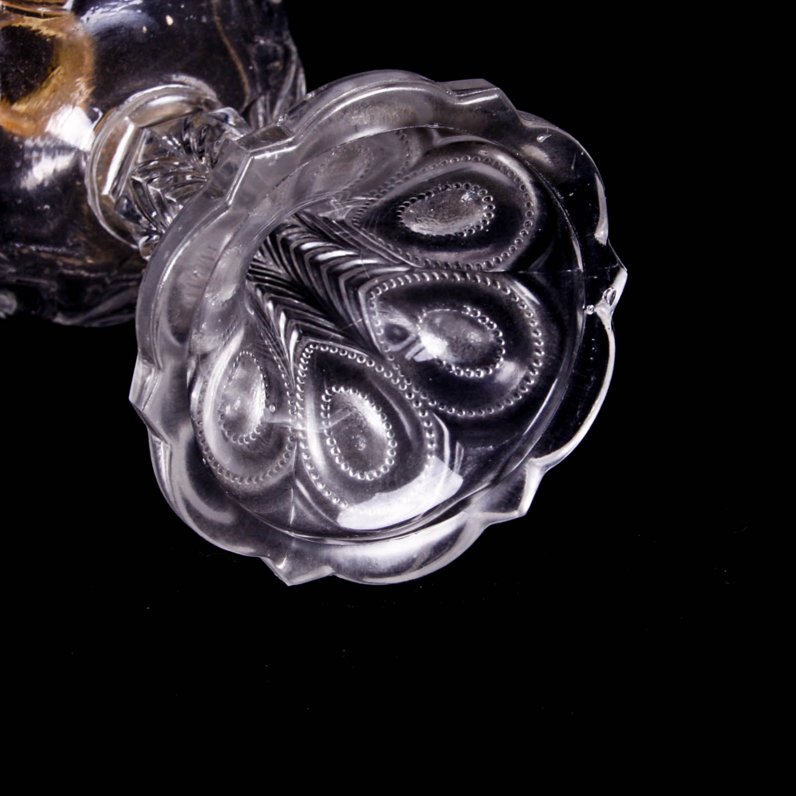 Peacock Feather Clear Depression Glass