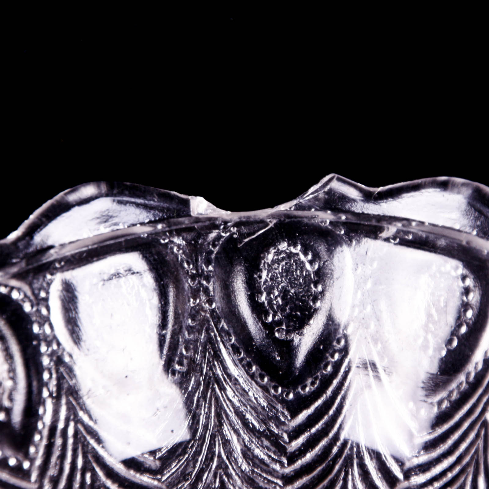 Peacock Feather Clear Depression Glass