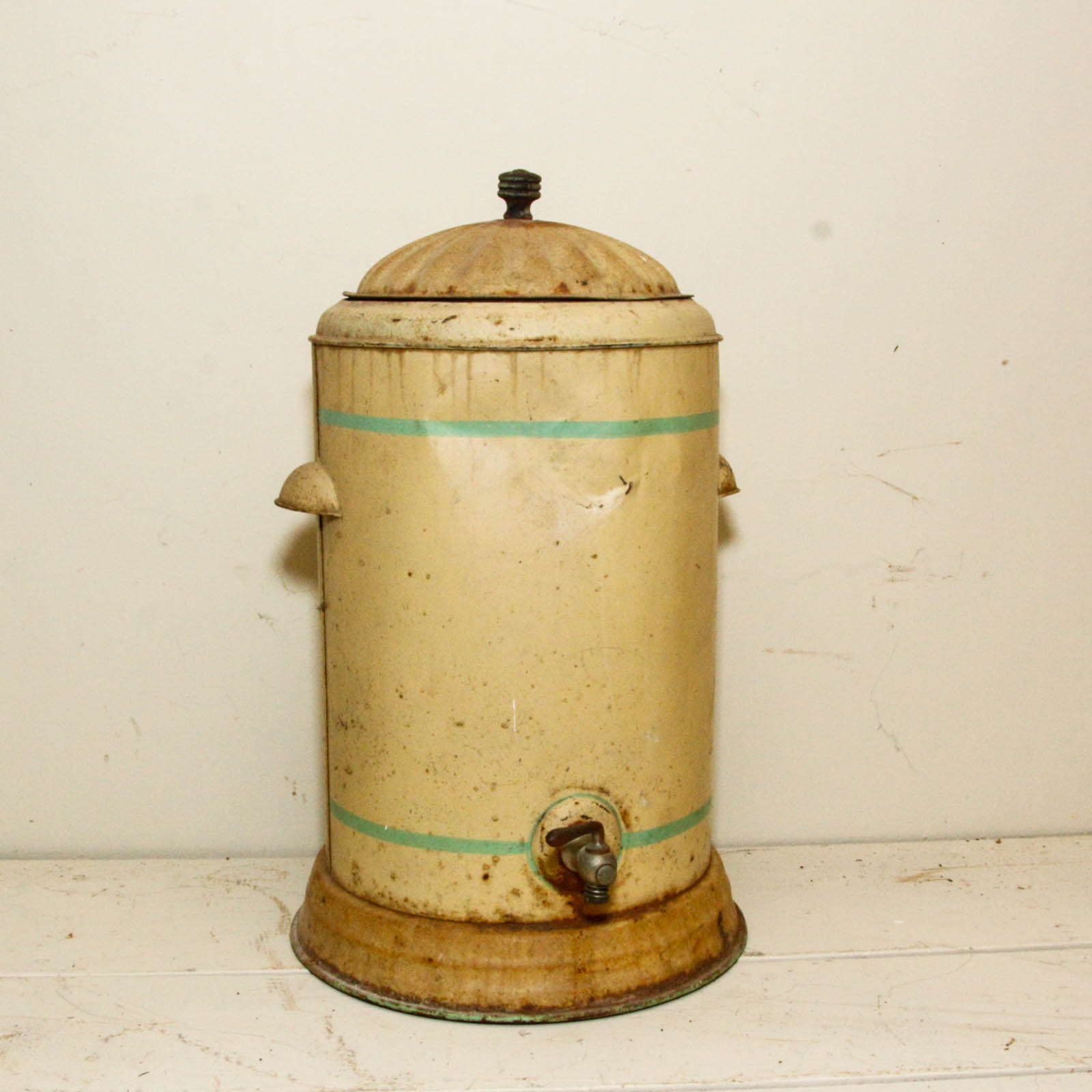 Vintage Metal Lidded Beverage Dispenser