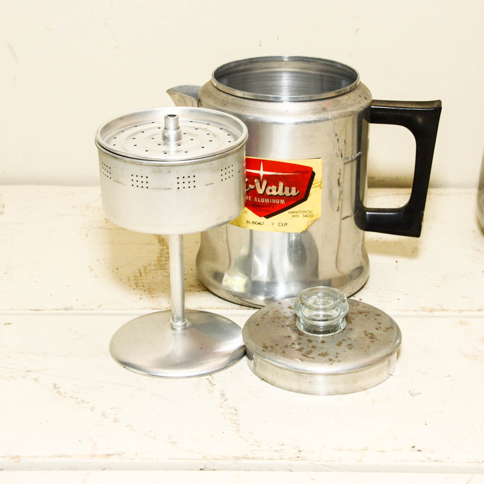 Pair of Vintage Aluminum Percolators